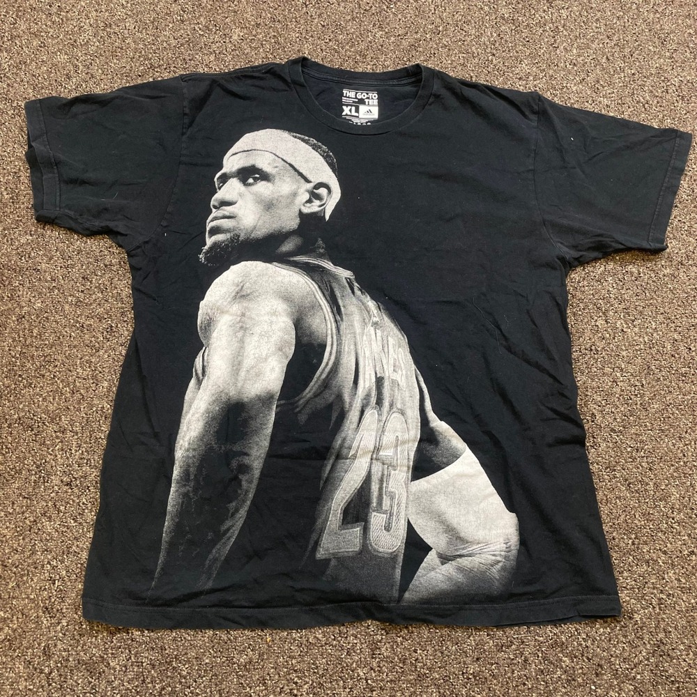 Adidas LeBron James Miami Heat NBA Graphic T-Shirt Black XL The Go-To Tee - Picture 1 of 6